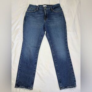 Good American Medium Blue Straight Leg Jeans